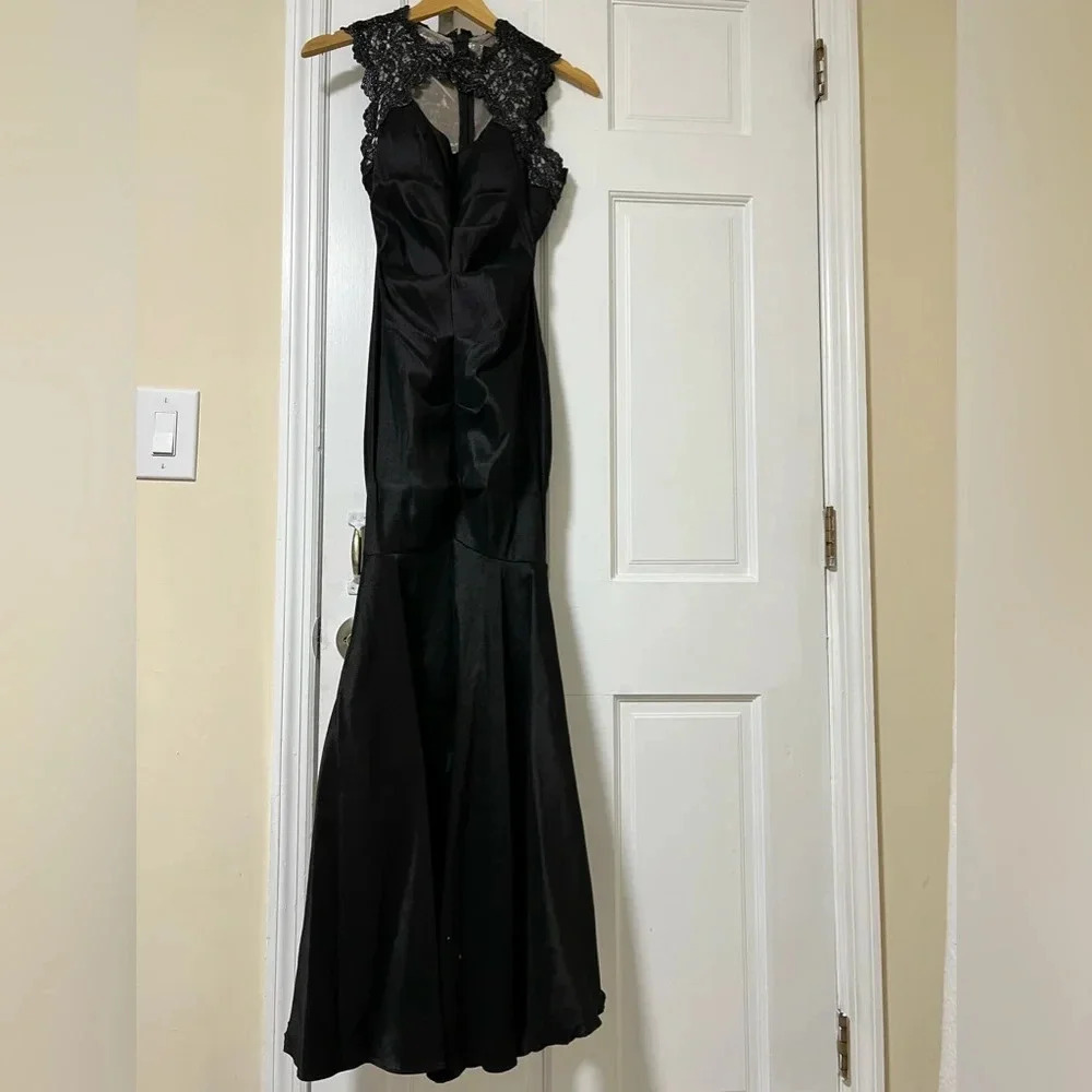 Asymmetric Slit Front Wedding Evening Party Maxi Dress Size XS